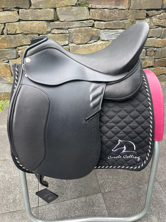 Sommer Passion 17.5" Crocodile Patent Black Dressage Saddle [NEW]